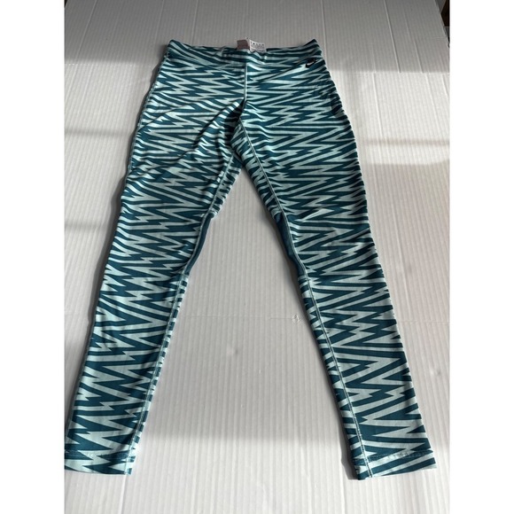 Nike Pants - Nike Running‎ Tights Athletic Leggings Teal Zigzag Print YOGA Activewear SmalL